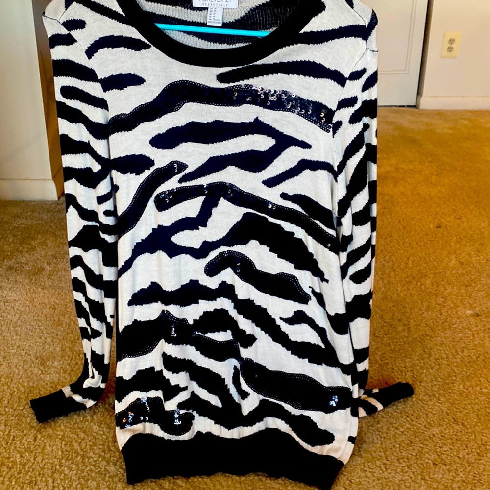Black and white sweater dress